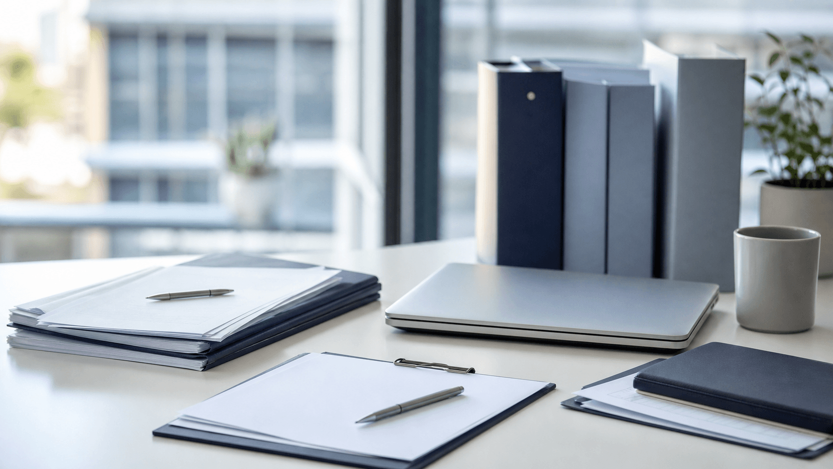 Organized business documents prepared for lender review